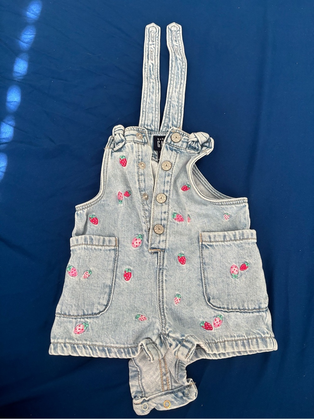 Gap baby jeans romper 6-12 months